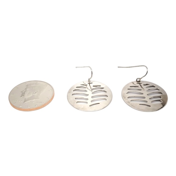 Robert Lee Morris Sterling Silver Modern Round Disc Earrings #17546 - Picture 7 of 9